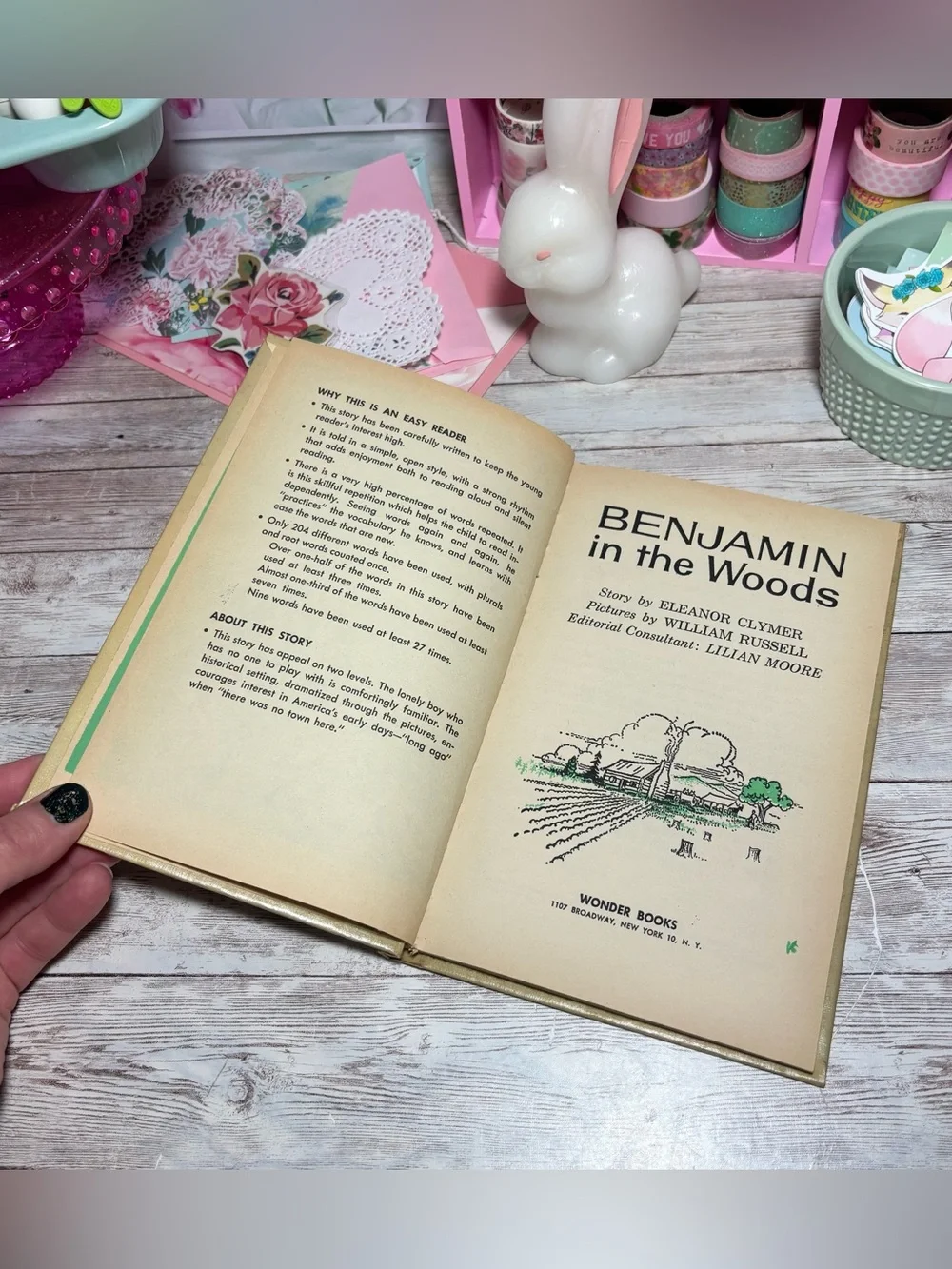 Vintage 1962 Benjamin In The Woods HC Wonder Books Easy Reader By Eleanor Clymer